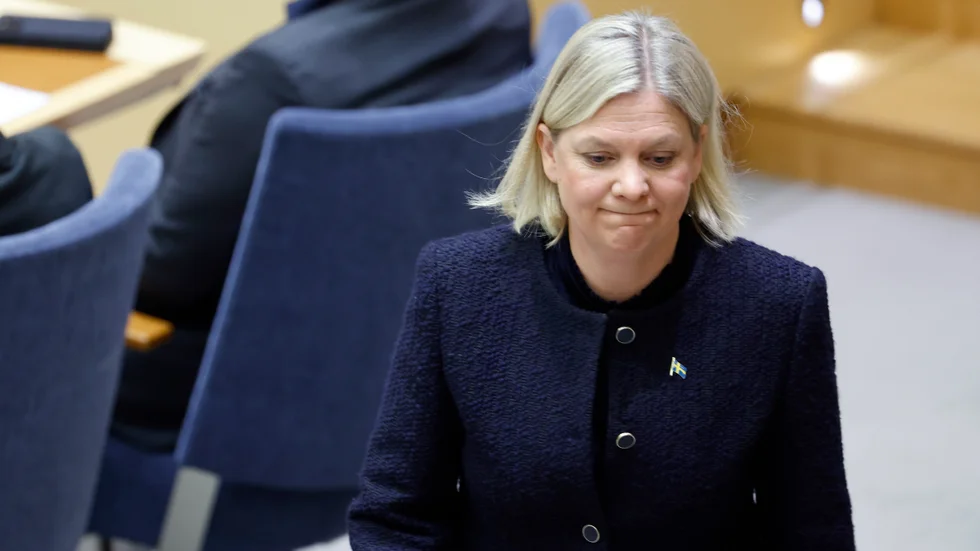 Magdalena Anderssons förtroendesiffror sjunker för tredje mätningen i rad. Arkivbild.