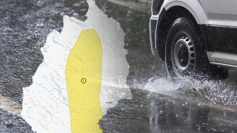 SMHI har utfärdat en varning för skyfall i Norrbotten.