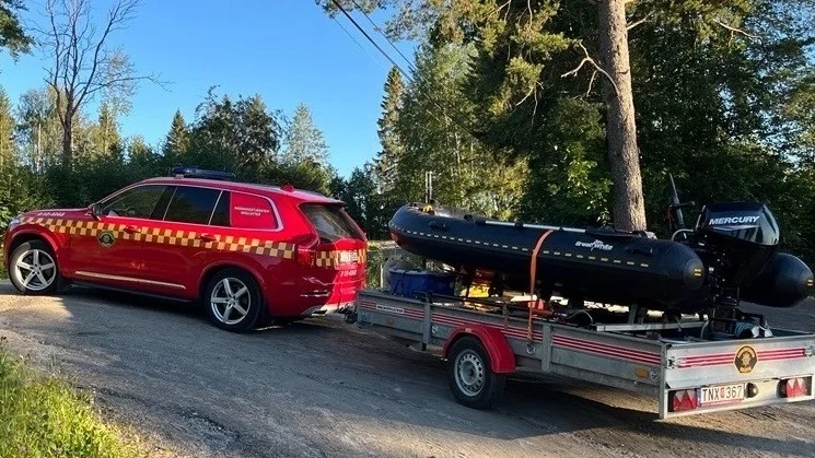 Räddningstjänst ryckte ut till Falkträsket efter drunkningslarmet.