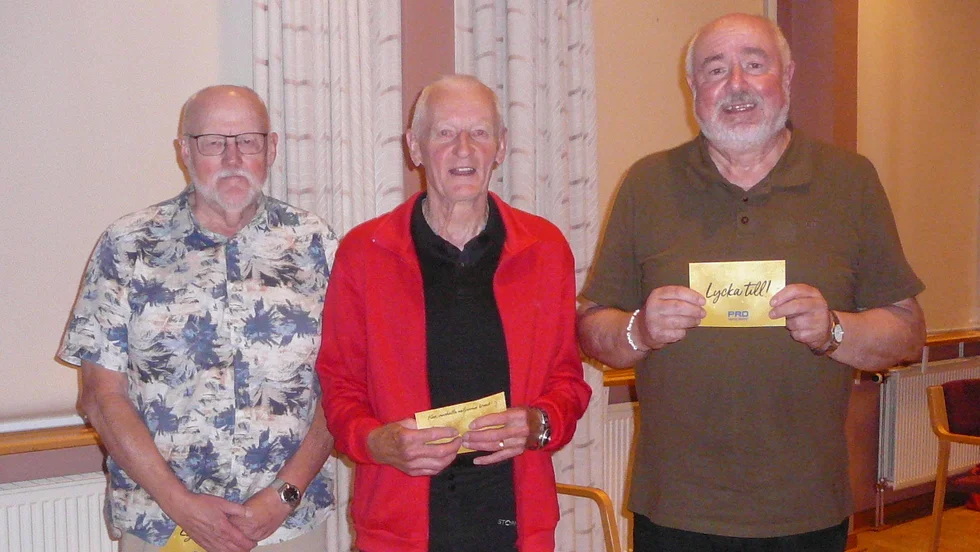 Vinnarna Anders Brännström, Ove Johansson och Erling Öhman