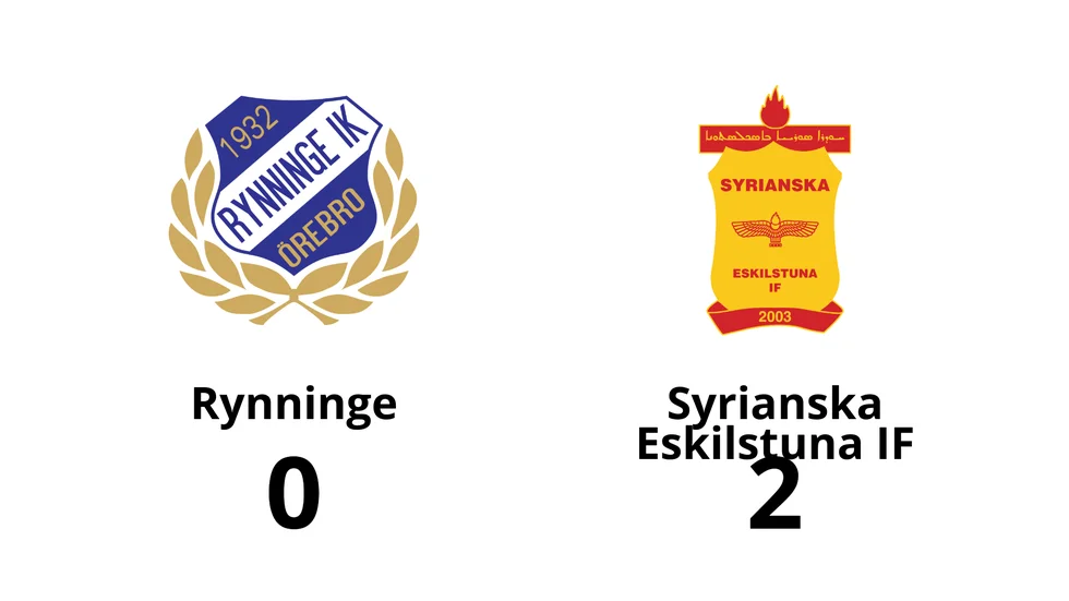Rynninge förlorade mot Syrianska Eskilstuna IF