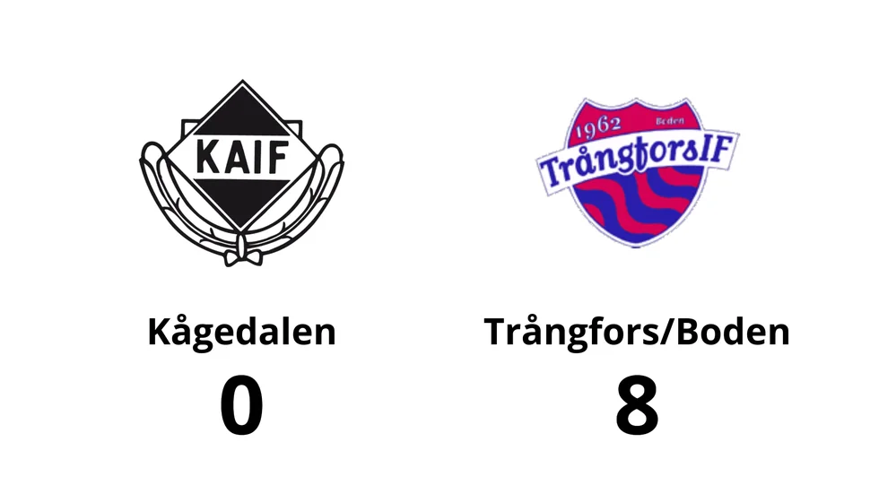 Kågedalens AIF förlorade mot Trångfors/Boden