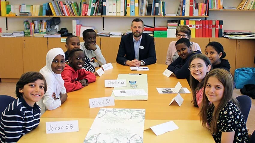 Elevrådet på Norra skolan fick besök av Mark Henriksson (M).