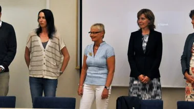 Sargon Bloes, Sofia Hedin, Lillemor Andersson, Eva-Lotta Karlsson och Catrine Månsson är Lejonpristagare. Foto: Patrik Ekström