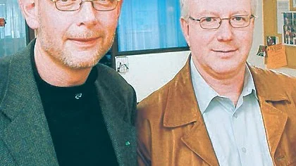 Anders Åkesson och Leif Larsson är mycket nöjda över det nya avtalet regionförbundet tecknat. "Vimmerby kommer att behålla sin tätposition", säger Leif Larsson om utvecklingen av bredbandet.