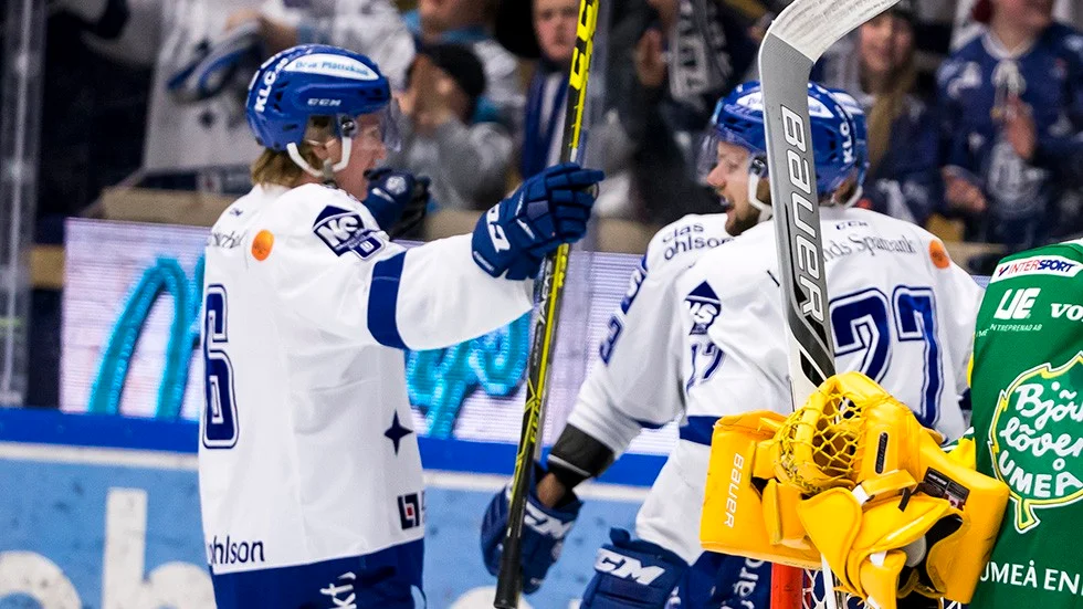 Filip Hedberg (till vänster) gjorde 13 matcher för Leksand i Hockeyallsvenskan under 2015.