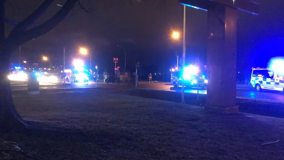 SOS larmades om en trafikolycka på Brokindsleden på onsdagen.