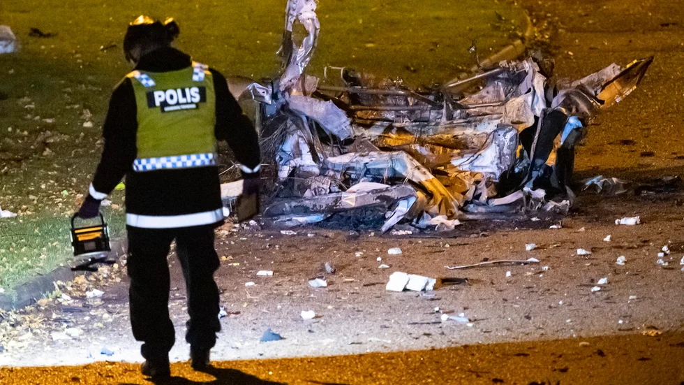 Bilexplosionen i Laröd utanför Helsingborg i slutet av oktober hördes flera kilometer bort och skadade ett hus och andra bilar. Arkivbild.