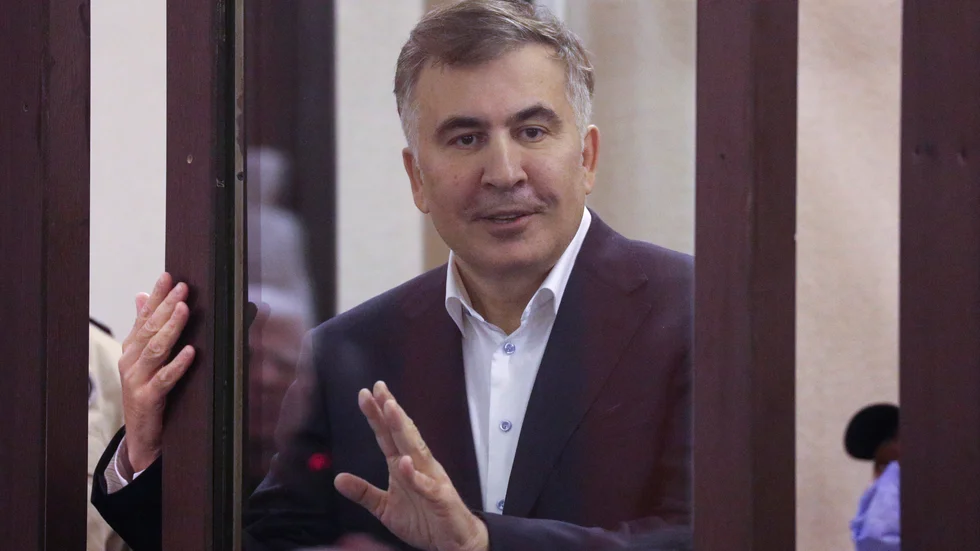 Georgiens fängslade expresident Mikhail Saakasjvili. Arkivbild.
