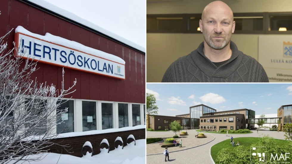 Gamla Hertsöskolan ska rivas och 2025 kommer den nya Hertsöskolan att kunna tas i bruk, om allt går planenligt. "Ett roligt jobb" säger projektledaren Göran Sakari, stadsbyggnadsförvaltningen.