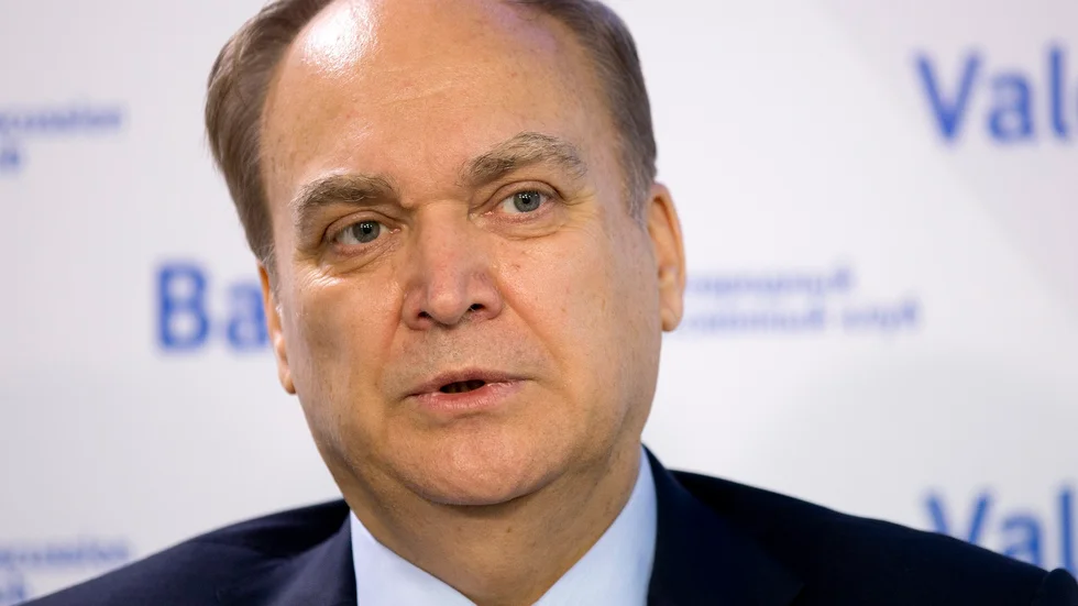 Rysslands USA-ambassadör Anatolij Antonov nekar till att landet gjort sig skyldigt till brott mot mänskligheten i Ukraina. Arkivbild.