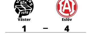 Tung förlust för Väster hemma mot Eslöv
