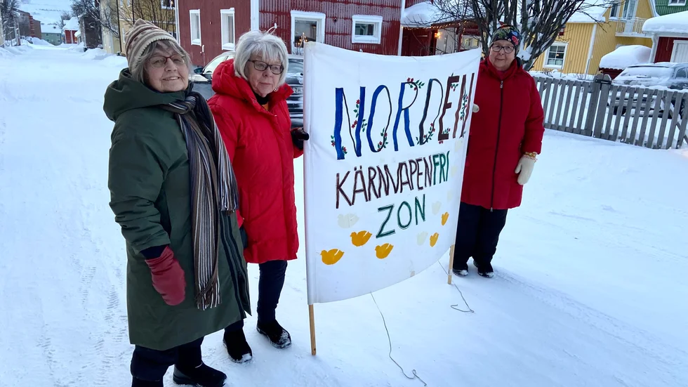 Edla Lantto, 80, Gun-Britt Mäkitalo, 76,  och Maj Isaksson, 82.