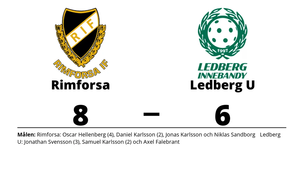 Rimforsa IF vann mot Ledbergs IF U-lag