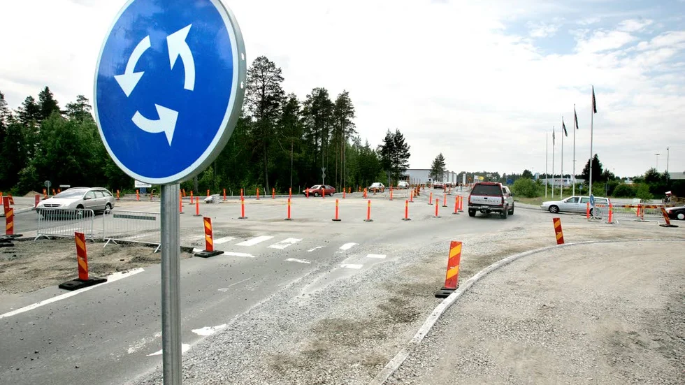 Rondell. Så här kan det komma att se ut i Pajala den här hösten. Byggandet av kommunens första cirkulationsplats ska inledas i sommar.
