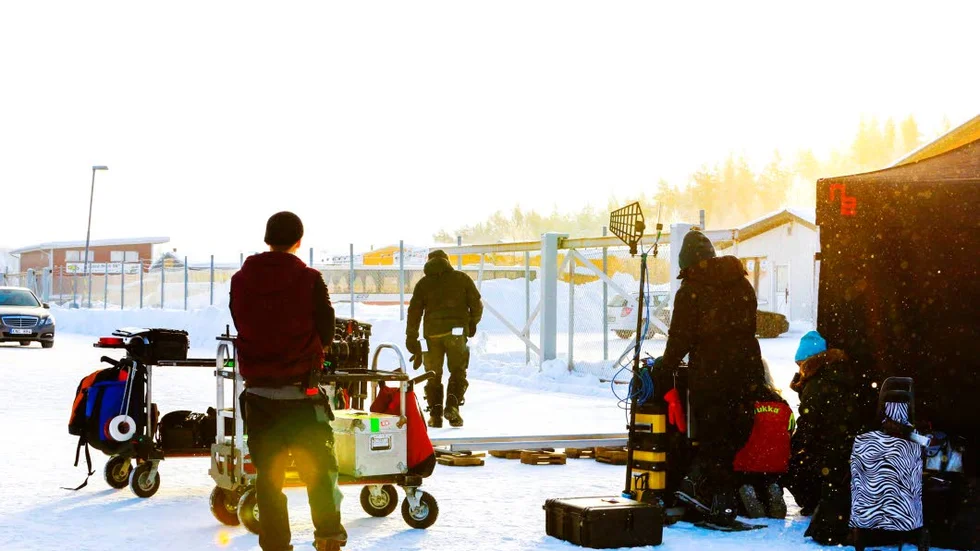 Foto från Luleå då Åsa Larssons bok blev film.