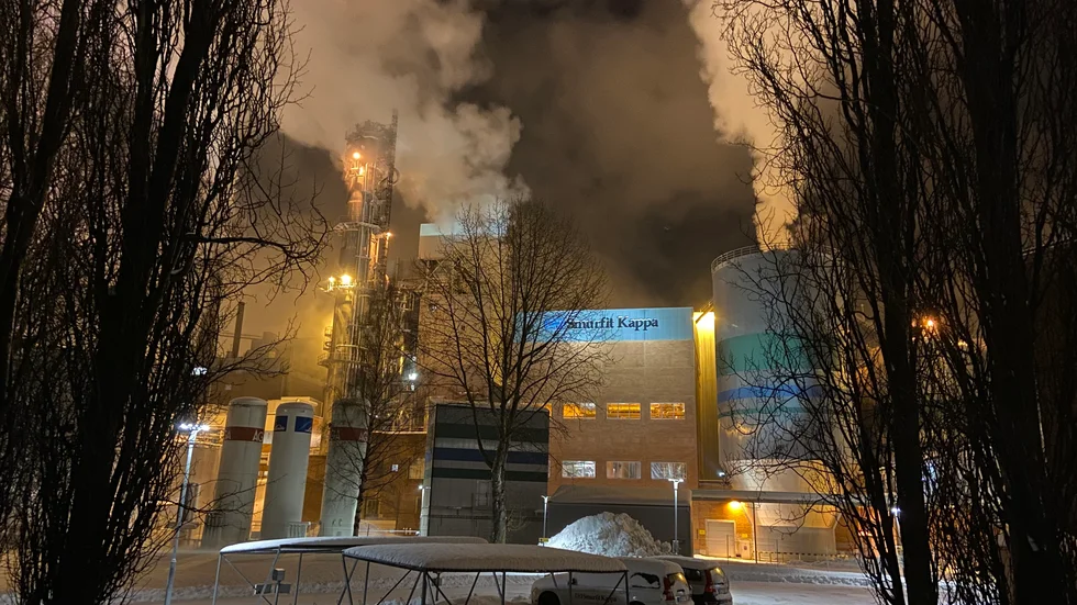 En underentreprenör skadades i samband med arbetet på inkommande råvatten till pappersbruket Smurfit Kappa. ”Det pågår en utredning för att förstå vad som hänt”, säger vd Per Swärd. (Arkivbild)