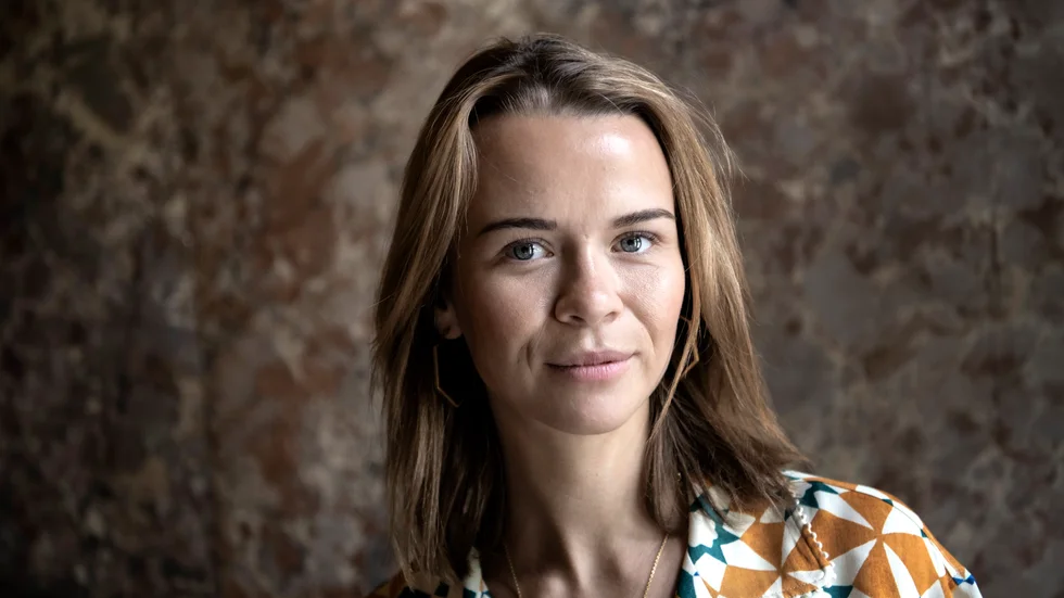 Margaux Dietz talar ut i SVT. Arkivbild.
