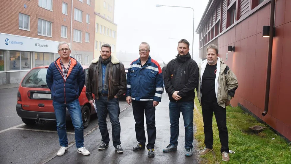 UPPRÖRD FACKKLUBB. Om landstingets senaste sparförslag  genomförs kommer alla i hela länet att drabbas - och Kiruna skulle bli en mindre lockande plats att flytta till. Christer Öbom, Anders Waistedt, Bengt Keisu, Conny Välitalo och Bengt Holmlund från Gruvtolvan är upprörda och oroade.