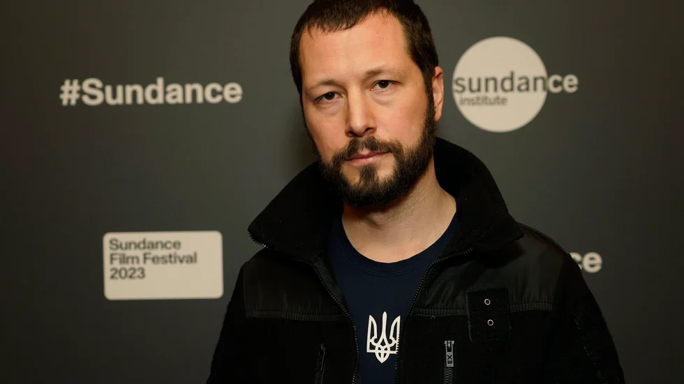 Journalisten och skaparen av dokumentären "20 Days in Mariupol", Mstyslav Chernov, på Sundancefestivelen i Utah 2023.