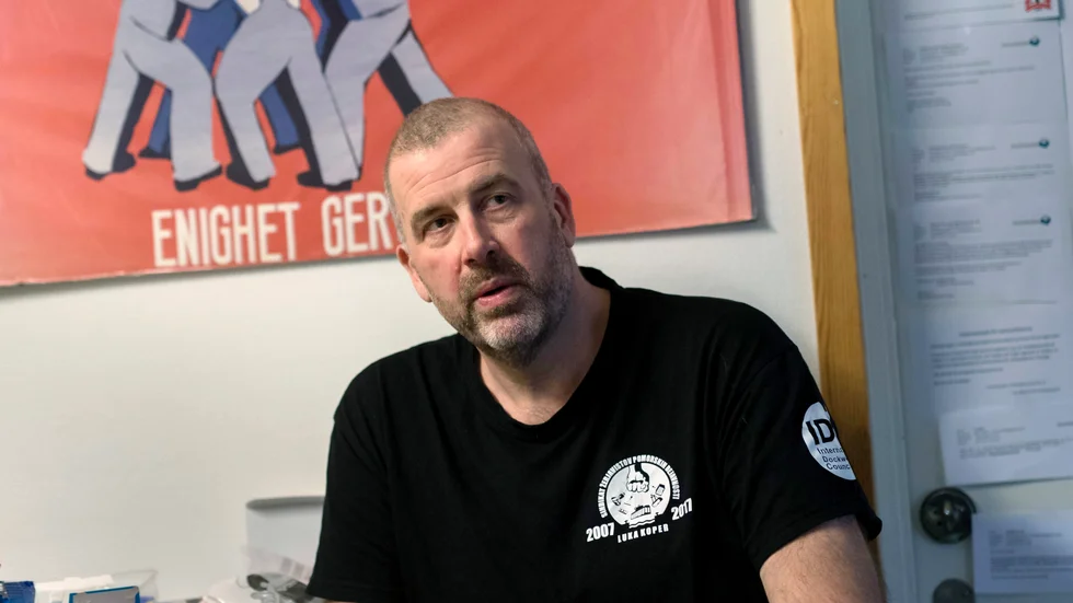 Martin Berg, ordförande i Hamnarbetarförbundet. Arkivbild.