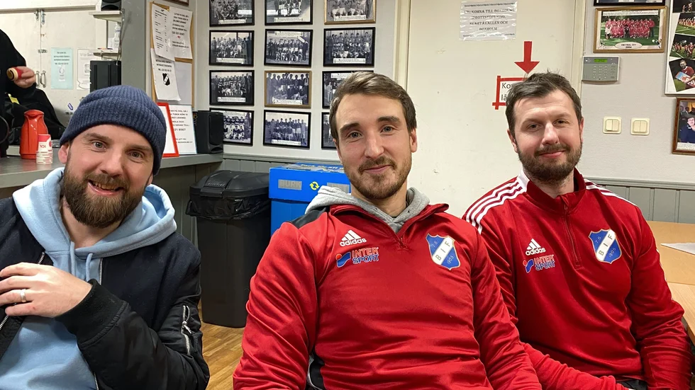 Boxholms ledartrio Danny Chalmers, Alexander Fridlund och Oskar Jonsson var såklart nöjda efter 2-1 mot Mjölby Södra.