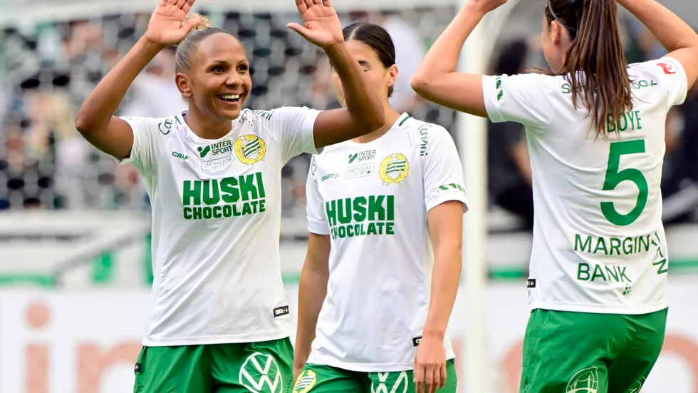Madelen Janogy gjorde matchens båda mål när Hammarby vann över Rosengård. Arkivbild.