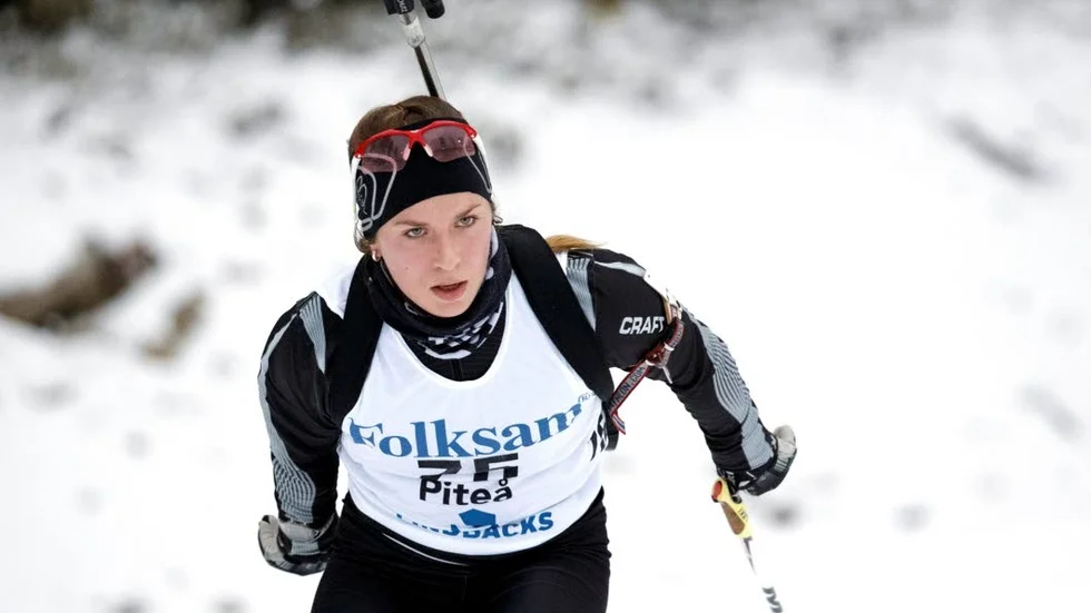 Anna Magnusson, Piteå Skidskytteklubb, tog guld och silver vid SM i skidskytte. (Arkivbild) ?foto: gunnar westergren