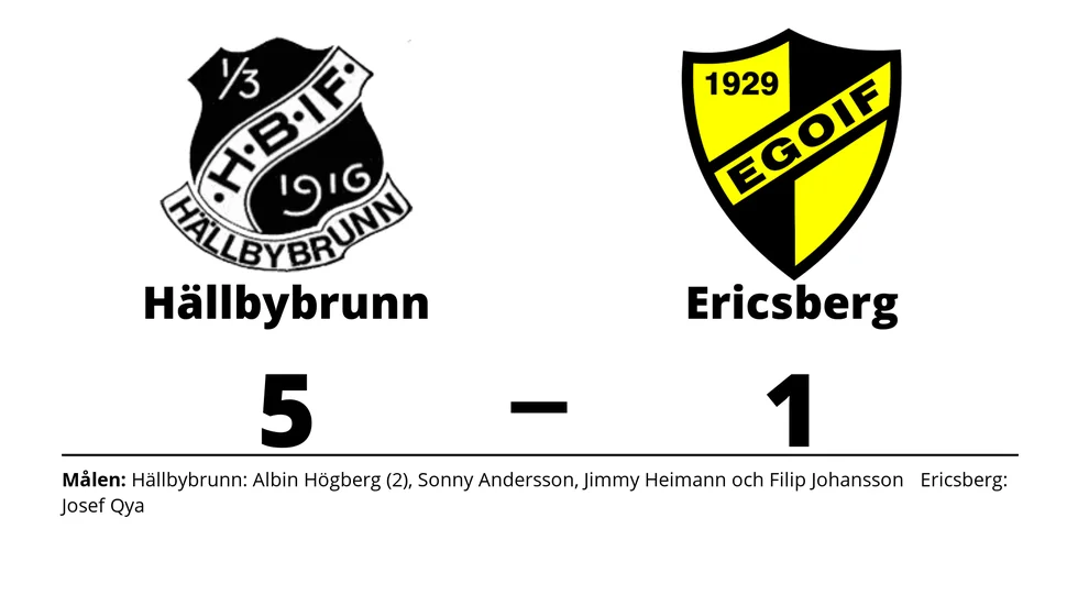 Hällbybrunns IF vann mot Ericsbergs GoIF
