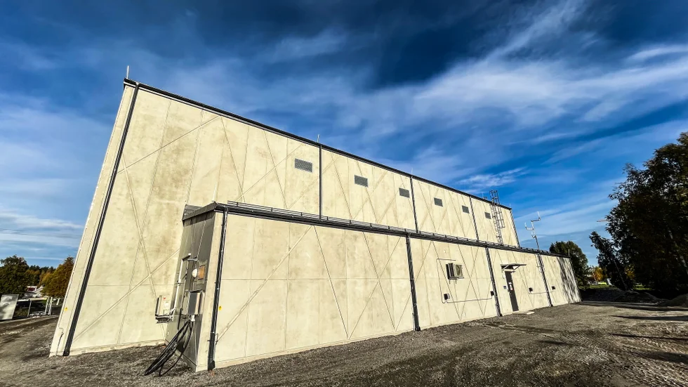 Piteå energis nya ställverk vid Stadsfjärden. Härifrån hördes smällen under tisdagskvällen. (Arkivbild)
