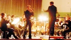 Norrköpings symfoniorkester med trumpetsolist Brynjar Kolbergsrud gav konsert i Finspång i går.
FOTO: GUNNAR JOHANSSON