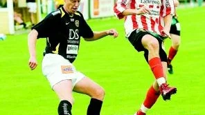 35 sekunder var allt Niclas Fredriksson behövde för att sätta matchens första mål i mötet mot Heimer. Niclas Smedby vann till slut med 3-0.                  Foto: Niclas Sandberg