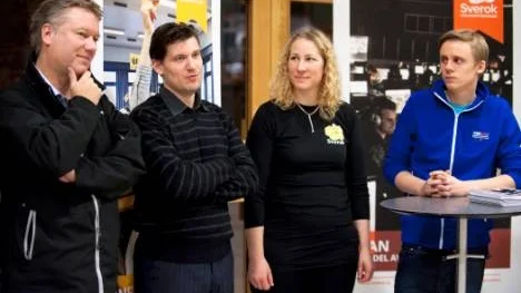 Johan Bergerfalk från Upplev Norrköping, Anders Skotte från NLAN, Cecilia Bergfasth från Sverok och Joacim Engman från NLAN ser fram emot det stora evenemanget på Borgen.