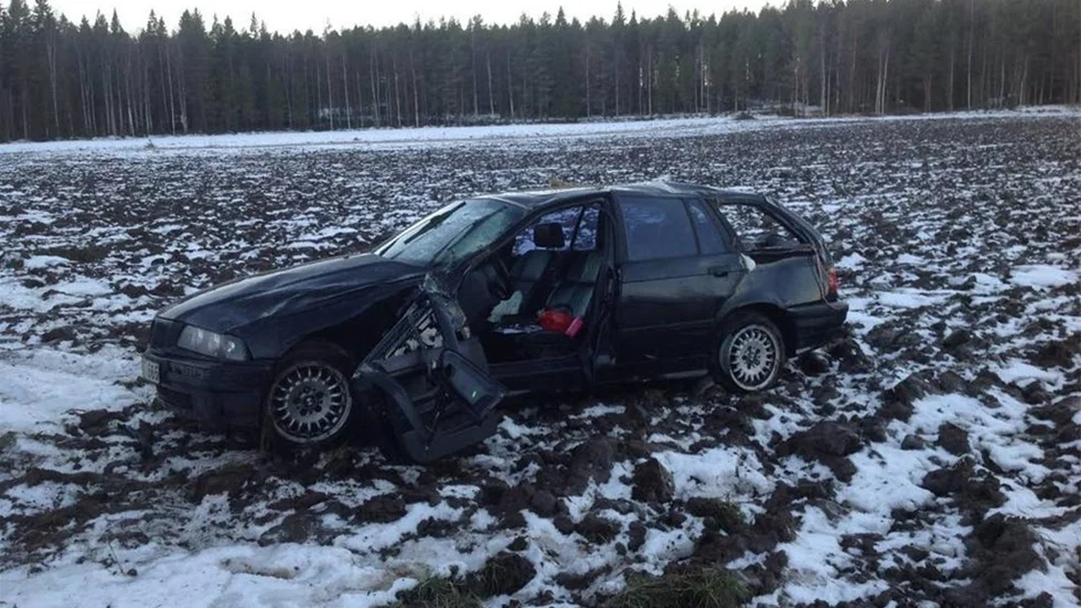 En singelolycka inträffade på raksträckan mellan Fagervik och Vallsberget vid 10.30-tiden.