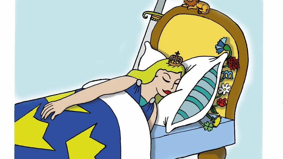 Moder Swea i ljuva midsommarnattsdrömmar. 
Illustration: Anders Marklund