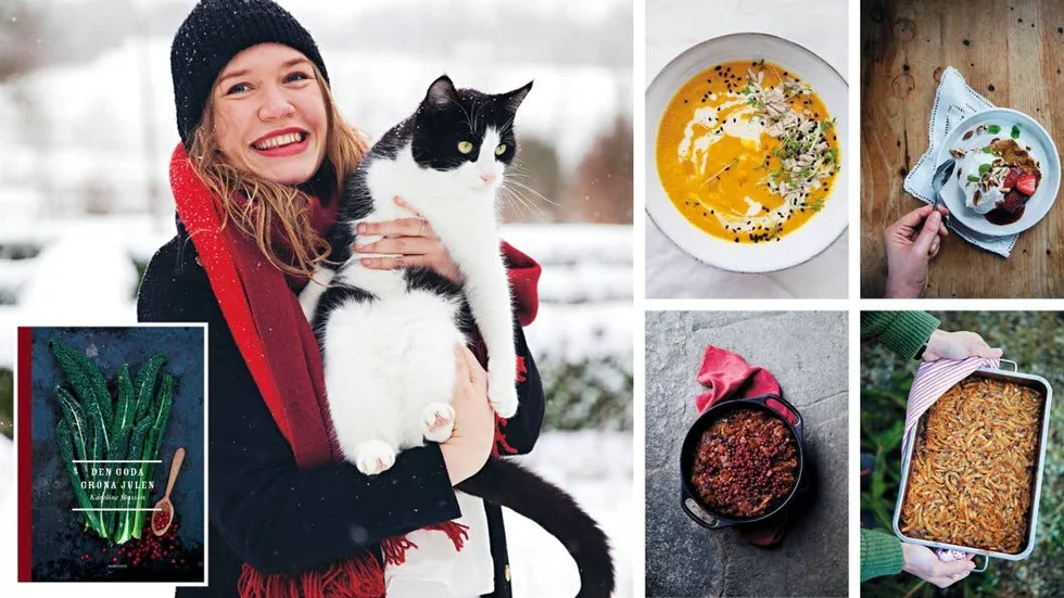 Med sin nya bok "Den goda gröna julen" vill Karoline Jönsson inspirera till vegetariskt på julbordet.