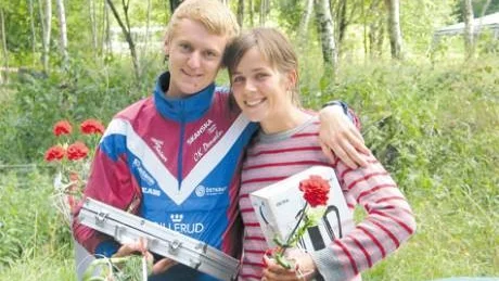 Erik Andersson, OK Denseln och Lina Persson, OK Skogsfalken segrade i Kolmårdsträffen. Foto: Nils Sjödin