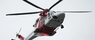 Fastnade på fjället - räddades med helikopter
