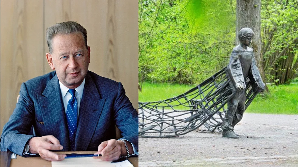 Information om Dag Hammarskjöld och konstverket "Child carrying wings" återfinns nu i appen Uppsala konst- och kulturarv. 