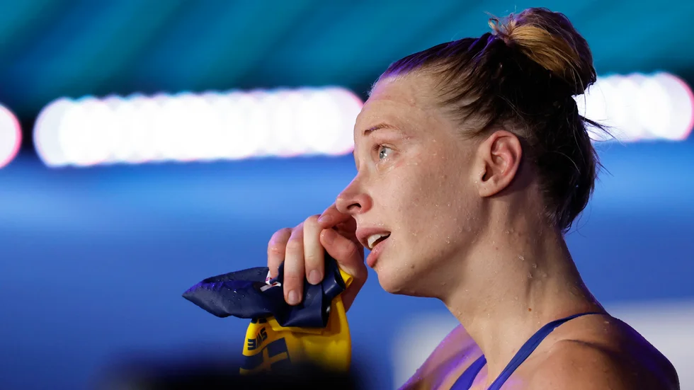 Louise Hansson var i tårar efter medaljmissen.