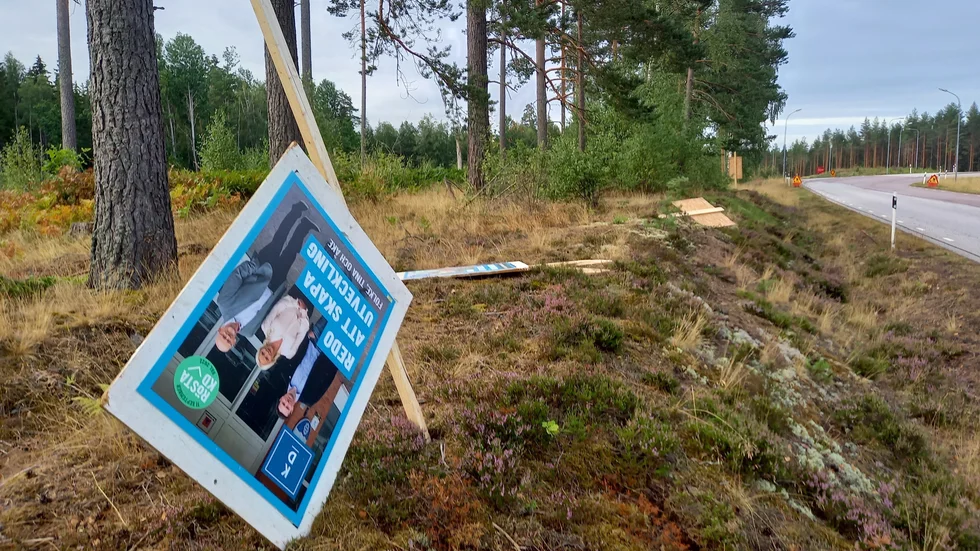 KD:s valaffisch omkullvräkt.