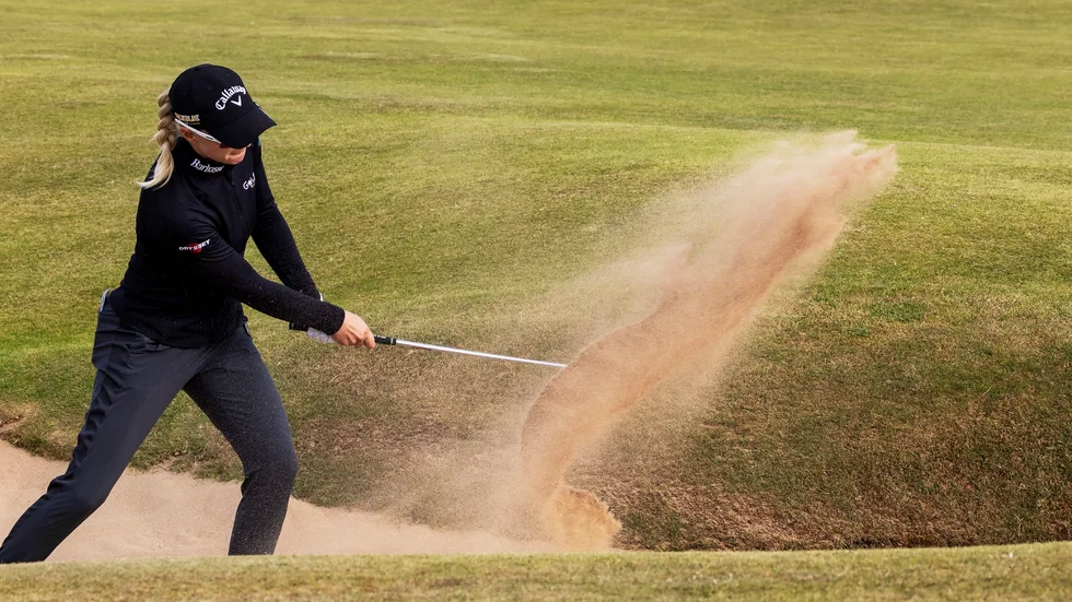 Madelene Sagström ligger på delad fjärde plats i British Open efter tre dagars spel.