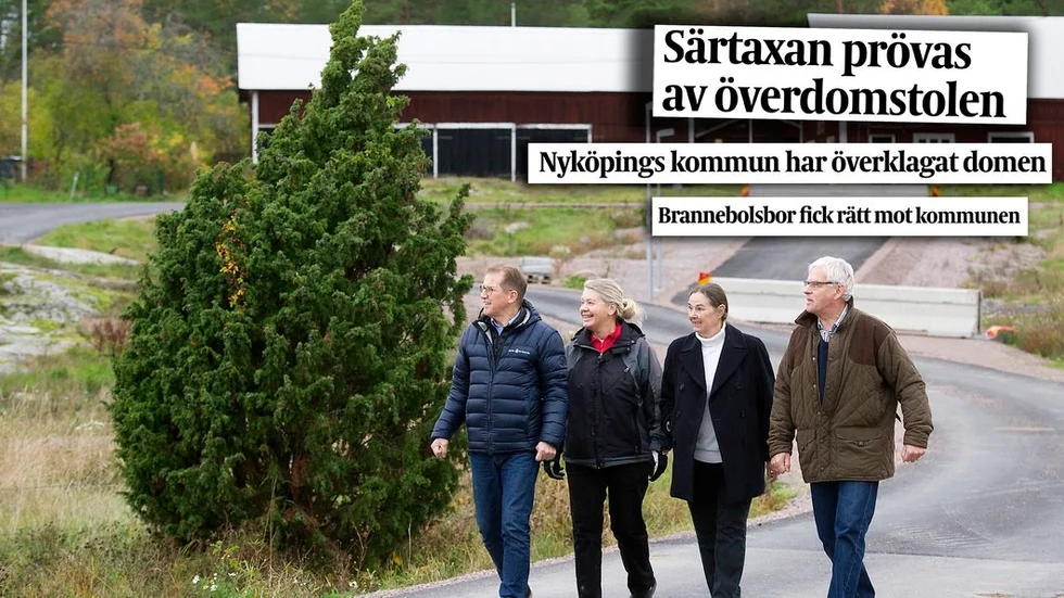Särtaxan som Nyköpings kommun tagit ut av fastighetsägare längs med den kustnära VA-ledningen har benämnts som "Svenskt rekord i särtaxa". Nu slår Svea hovrätt fast att avgiften är oskälig och avslår Nyköpings kommuns överklagan till överdomstolen, därmed får Claes Norén och de tre andra Brannebolsborna rätt.