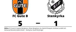 FC Gute B slog Stenkyrka på hemmaplan