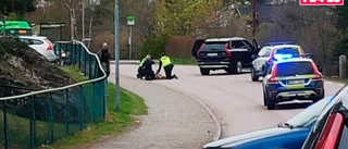 Mannen har anhållits efter dramat vid Hällby skola – polis fick sys med flera stygn i armen