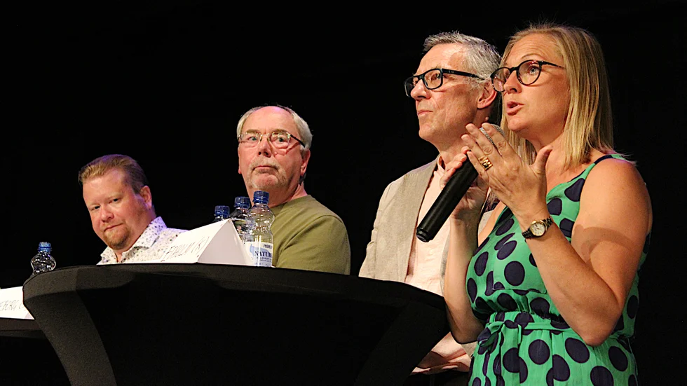 Björn Sandberg (SD), Anders Hedeborg (S), Roland Sjödahl (C) och Frida Edholm (K) debatterade aktuella frågor.