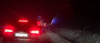 Bilist klarade krock med lastbil utan svåra skador