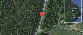 Stopp på väg 56 på grund av en singelolycka