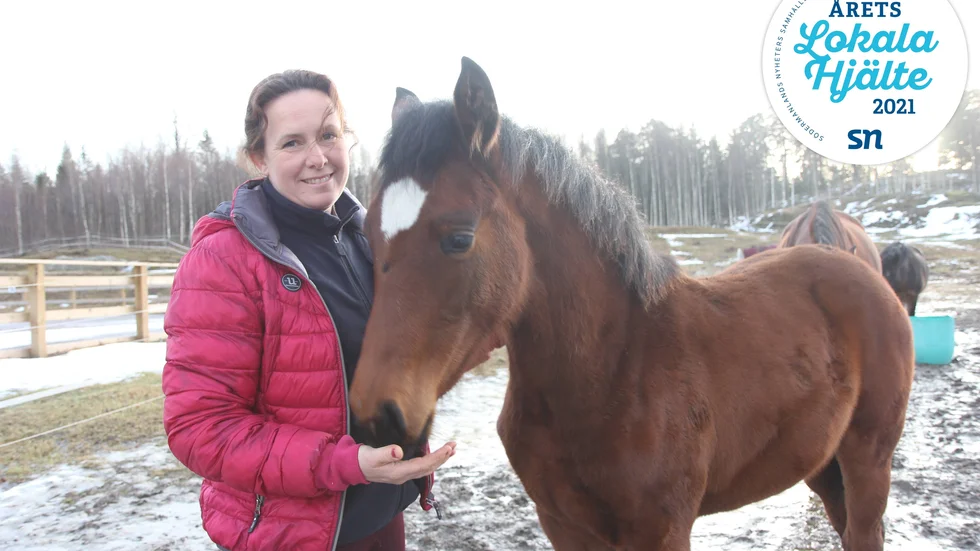 Magdalena Ljungberg är en av tre finalister till utmärkelsen Årets lokala hjälte i östra Sörmland. "Det är absolut inte bara jag, hela Trosa kommun är ju engagerad."