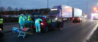 En till sjukhus efter olycka